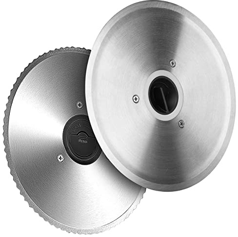 Rosenstein & Söhne Zubehör zu Allesschneider Edelstahl: 2er-Set Ersatzklingen für Allesschneider ASM-100, Versandrückläufer (Elektrischer, Metall)