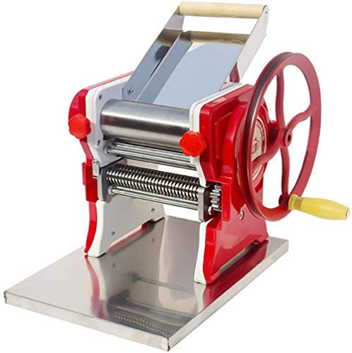 Pasta Machine, Stainless Steel Manual Pasta Machine Professional Fresh Spaghetti Tagliatelle Maker with Crank Handle and Clamp for Home Kitchen Restaurant
