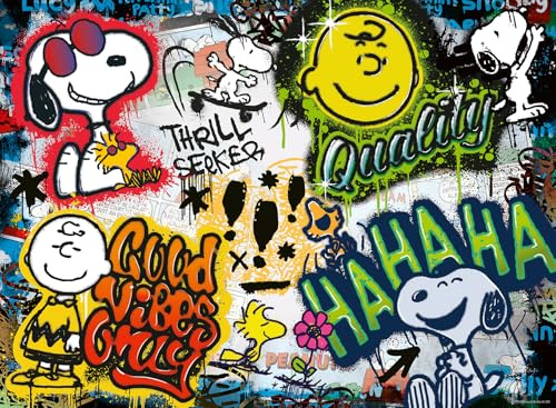 Ravensburger 12000389 - Peanuts Graffiti - 500 pieces jigsaw puzzle – Puzzle for adults and kids age 12 years up, Peanuts jigsaw
