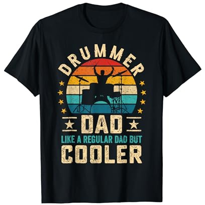 Vintage Drummer Dad Like A Regular Dad Drum pour la fête des pères T-Shirt