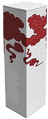 Colonna per Feste retrò Cinese, Oggetti di Scena per Baby Shower/Matrimoni, Espositore per Centrotavola di Fidanzamento, Alzata per Dessert/Bouquet/Candeliere, Portavasi da Soggiorno,Rosso l