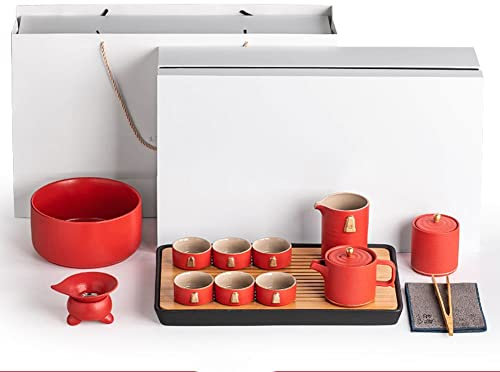 CNBYDK Set da tè Cinese Set da tè gongfu Set da tè da Viaggio Set da tè Cinese/Donne Stile Corte Set da tè in Ceramica Set da tè per adultiGongfu/Servizio da tè in porce