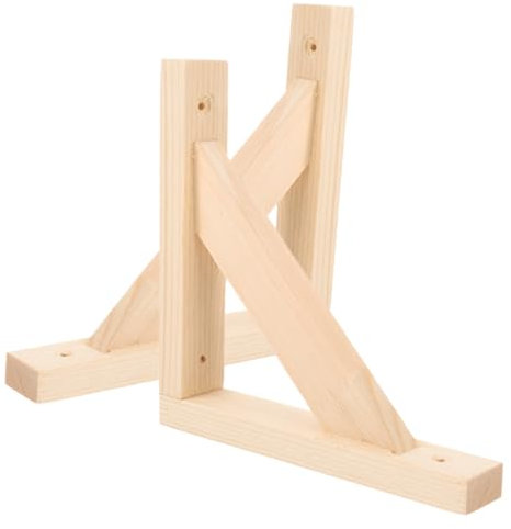 Mikikit 2stücke Schwebend Regalhalterung Für Wandregal Holz Robuste Schwebende Regalhalterung Schwerlastregal Halterung Wandmontierte Regalhalterungen Praktische Regalhalterungsunterstützu