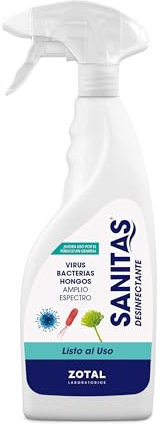 ZOTAL SANITAS Desinfectante Listo al Uso - 750 ml - Efectivo contra Virus, Bacterias y Hongos