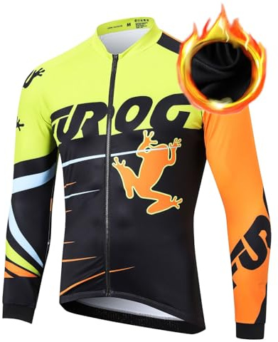 UGLY FROG 2024 Inverno，Vello，Magliette,Ciclismo Uomo, Maglia Maniche Lunghe，Abbigliamento，Mountain Bike Waer per Temperatura Esterna 5-15°C