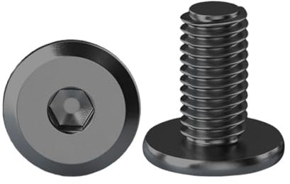 Drenky Vis à Tête Cylindrique Hexagonale Noir M8 X 10 mm en Acier Inoxydable A2 V2A avec Six Pans Creux, Lot De 10