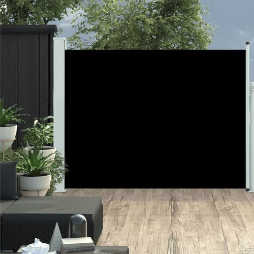 Furniture Select-Patio - Toldo lateral retráctil (140 x 500 cm), color negro