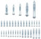 36Pcs Heavy Duty Hollow Wall Fixings Anchor, M4 x 46mm/38mm and M5 x 65mm/52mm/37mm Plasterboard Fixings Screws for Plasterboard, Drywall, Brick, Wood, Thin Metal, Concrete, Masonry