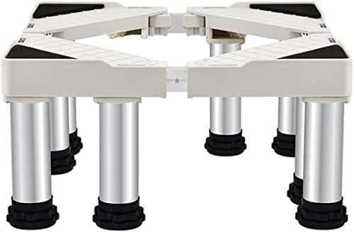 Adjustable Washing Machine Stand 7.9 Height Anti-Vibration Mat Dryer & Refrigerator Base Sturdy Support for Appliances Versatile Under-Base for AC Units D-8 Legs.