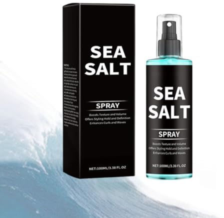 Spray fixateur de boucles au sel marin, Spray fixateur de boucles naturel pour homme, Agent texturisant pour boucles naturelles (1PCS)