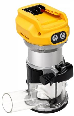 Qcwwy Electric Carpentry Router 6 Speeds of Wireless Compact Router Motor Tools Without Brush for Projects to Improve Household Improvements