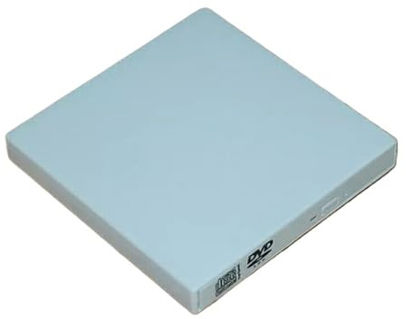 TRDEWR Lecteur DVD Externe USB Mobile Graveur CD avec Mouvement Port Hdmi 1080p(White)
