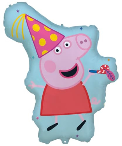 Procos - Supergroßer Folienballon Peppa Wutz, Ballon für Luft oder Helium Füllung, Geschenk, Dekoration