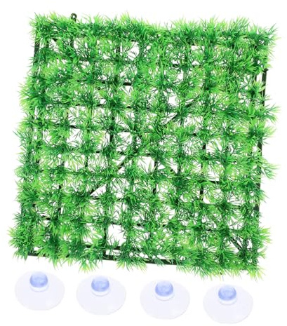 Beaupretty Artificial Aquarium Grass Mat with Suction Cups Plastic Simulation Underlay Pad for Fish Tank Decoration Non-fading Safe Material for Aquatic Pets