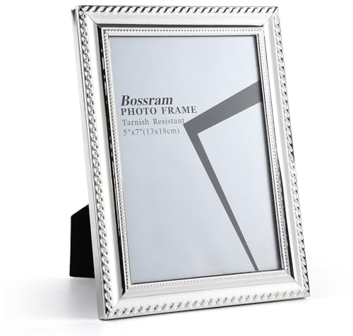 Tutee Bilderrahmen Silber, Foto 13×18 cm, Fotorahmen Anlaufgeschützt | Picture Frame aus Glas mit Samtrückseite im Hoch- und Querformat für Büro, Portrait , Hochzeit & Familie
