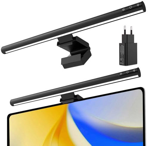 ZOBMIO LED Monitor Lampe Monitor Light Bar, Touch-fähige Bildschirmbeleuchtung, Anti-Blaulicht USB PC Lampe, 5 Farbtemperaturen 3000-7150K Augenschutz für Büro Heimarbeit