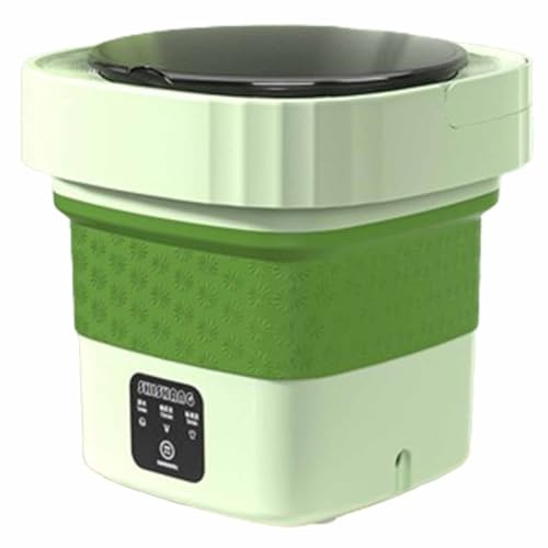 Lavatrice portatile, di piccole dimensioni e grande capacità, può essere utilizzata per il lavaggio e la disidratazione, adatta per viaggi di lavoro, viaggi, ecc. (verde)