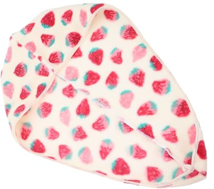 Haartrocknungshaube Rosa aus Coral Fleece für Damen, Schnell Trocknend | Praktischer Duschhut für Haushalt und Büro, Leicht und Auszuziehen, Schützt das Haar