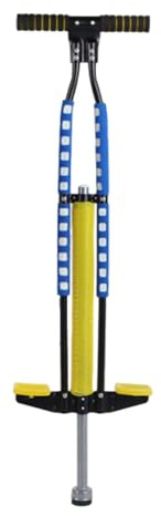 TTETTZ Pogo Stab für Kinder Aus Edelstahl Und Schaumstoff Anti Rutsch Standfuß Ergonomischer Haltegriff Und Leises Sprungerlebnis für Sportliche Spiele Motor, Blau