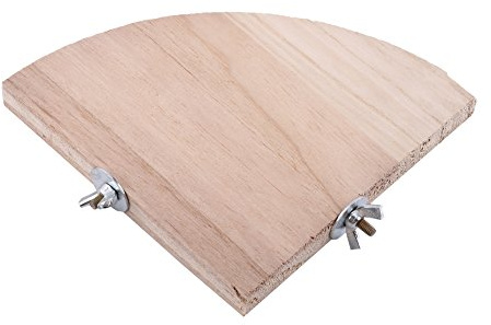 Vogelkäfig Barsch Ständer Plattform Holz Fan Form Papagei Hamster Kleintier Pet Budgie Spielzeug