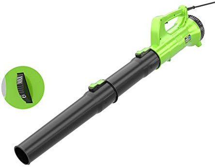 ACXZ Soffiatore Elettrico per Foglie, spazzatrice da Giardino Portatile, Lunghezza Cavo 3 m, 7 velocità variabile, Turbo, con ugello esteso, 3600W - 4500W - 5500W, Verde