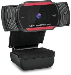 Conceptronic - Webcam amdis04r - 1080p - USB - Fast spotlight 3,6 mm - 30 fps - betraktningsvinkel 65 ° - Inbyggd mikrofon