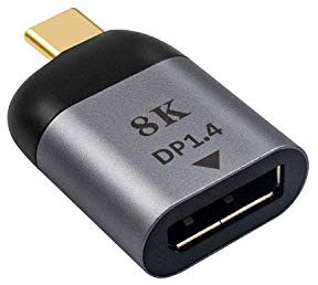 Duttek Adaptador USB C a DisplayPort, Adaptador USB Tipo C a DP, Adaptador USB C Macho a DP Hembra Compatible con MacBook Pro 2018 2019/Chromebook Pixel/Galaxy S20 y así sucesivamente