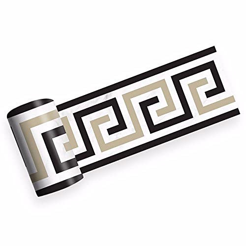 LJJFZP Bordüre selbstklebend Braune und gelbe Textur tapetenbordüre küche badezimmer kinderzimmer fliesen tapeten bordüren türumrandung wandleiste wandbordüre 10X200CM