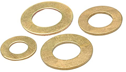 Messing Unterlegscheibe Flache Unterlegscheiben Dichtung Meson Pad Blechkragen-M6x12x1,2 (50 Stück)