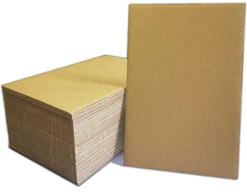 50 Packs 9x12 Inch Cardboard Sheets, Premium Corrugated Pads Kraft Cardboard Divider Inserts Bulk Flat for Shipping, Mailing, DIY Décor and Crafts. (9x12-50 Pack)