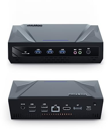 HYSTOU Mini PC Gaming Windows 11 Pro, Mini PC i7 1265U Mini Desktop PC with Type C, 32GB Ram DDR4 512GB NVMe SSD Mini Desktop PC, 4K Triple Type C HD-MI DP Display, WiFi6/BT5.2, Linux Mini PC