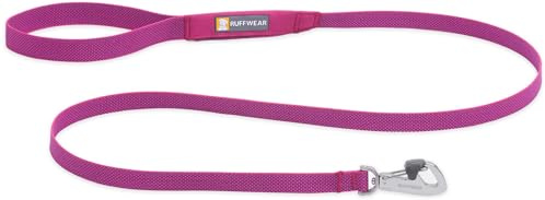 RUFFWEAR Hundeleine Hi & Light, Starke Leine, mit integrierter Aufbewahrungstasche und sicher abschließbarem Crux-Clip, kompakt zusammenklappbar auf Taschengröße, Alpenglow Pink