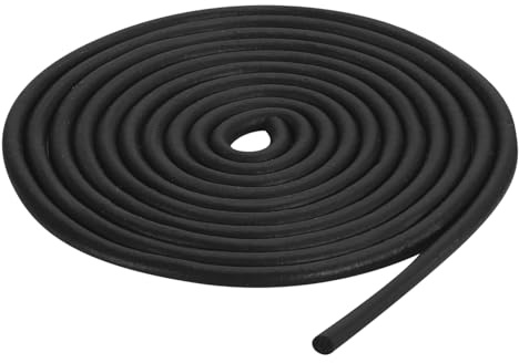 QUARKZMAN Nastro Tenuta Gomma Espansa, Diametro 4mm (5/32) Lunghezza 2 Metri (6,56 piedi) Gomma EPDM Rotonda per Guarnizioni Fai Da Te Magazzino Tappetini Tubi Schiuma Artigianato