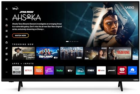 VIZIO 43-inch 4K UHD LED Smart TV w/Dolby Vision HDR, WiFi 6, Bluetooth Headphone Capable, Apple AirPlay, Google Cast Built-in (V4K43M-08, New)