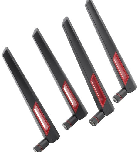 Antena Wifi para PC para Juegos, Antena Wifi de Placa Base con Interfaz RPSMA Antena de Enrutador Inalámbrico Antenas de Red de Computadora para AC68U AC88U AC66U 8DBi (4PCS)