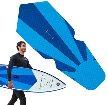 Skimboard Traktionspads – Anti-Rutsch-Paddelbrett aus EVA-Schaum | Leistungsstarkes selbstklebendes Schwanzpaddelpolster, rutschfestes und zuschneidbares Brückenblatt für