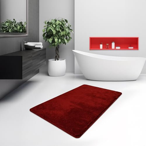 Bosdela Badezimmerteppich Set 80x140 cm Lila (Badezimmerteppiche Red, 80x140)