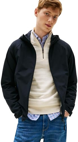 Tommy Hilfiger Cazadora de entretiempo Hombre con capucha, Azul (Desert Sky), S