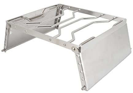 Campfire Grill Grate, Camp Fire Grill Camping Gear Stainless Steel Stove Stand Rack, Foldable Picnic Pot Bracket, Multifunctional Stove Rack with 10KG Loading for Camping