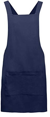 Generisch Container Schrank Rollen Schürze Küchenwäsche Baumwolle Kreuz Frauen Hausarbeit Schürze Rücken Japanisch Wrap Küche, Esszimmer & Bar Bettwäsche Aufbewahrungsbox (Navy, One Size)