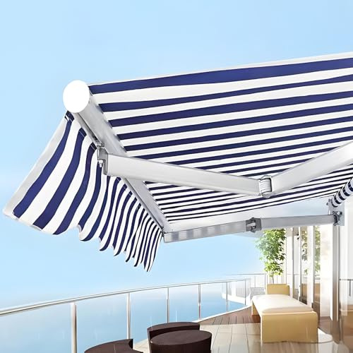 Pare-soleil de rechange en tissu de chapiteau résistant aux UV et à la pluie pour balcon, terrasse, patio, patio, sans cadre, 2 x 1,5 m, rouge (bleu)