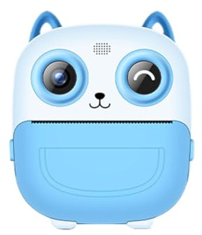 Lbvzxkad Enfant Caméra Imprimante Portable Thermique Impression Instantanée Photo Enfants Appareil Photo Numérique 2,4 Pouces HD Double Caméras Vidéo Jouet Cadeaux Bleu