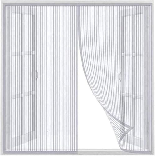 Mosquitera MagnéTica para Ventana, Mosquito Cortina de Ventana Magnética Protección, Adsorción magnética para Pasillos/Puertas,Bianco,150x150cm