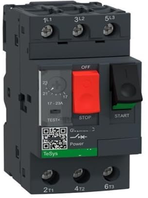 PKHDLYEU Disjoncteur Moteur GV2ME21C, GV2, 3P, 17-23 A, magnéto-Thermique
