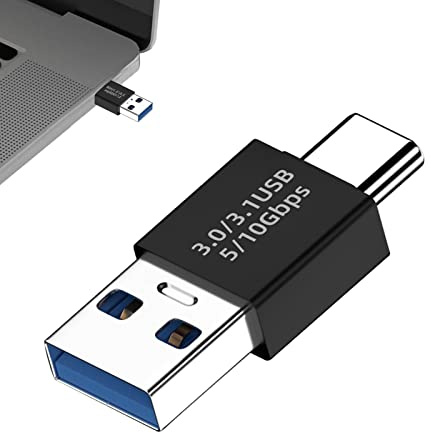 Adaptateur USB C USB A – Câble Adaptateur de Type C Plug-and-Play – Convertisseur 10 Gbit/s Connecteur Portable pour clé USB, Consoles de Jeux, Ordinateurs Portables, téléphones Portables, Hommes