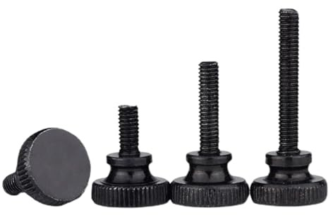 Tornillos moleteados, 5 tornillos de mariposa de acero al carbono con cabeza moleteada y escalonada, ajuste de bloqueo de vidrio(M6x 25 mm)