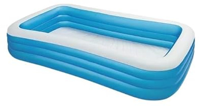 YSAMAX Family Inflatable Swimming Pool, Padding Pool, Portable Perfect For Summer Party, Outdoor And Indoor Uses, Promoting Swimming Skills, Rectangular Shape