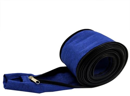 FUBESK Gaine de câble soudée bleue avec chaîne de traction pour lampe torche refroidie à l'air série #9 et #17, largeur fermée 45 cm, longueur 4 m