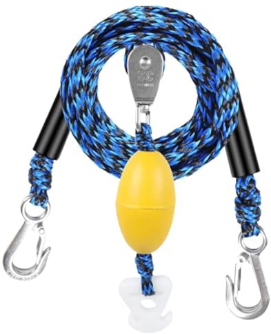 Boots-Schlepp- Unterstützt Bis Zu 4 Nutzer, Zugbefestigung,Bootstube-Mit Haken Und 360-Grad-Drehgelenkrolle - Für Pontons, Schwimmbälle, Aufblasbare Wasserspielzeuge, Kajaks, Surfen, Wasserski,