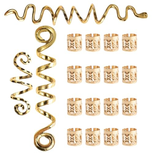 SUPVOX 2 Ensembles Bijou Capillaire Spirale Serpent pour Tresses, Lot de Sets de